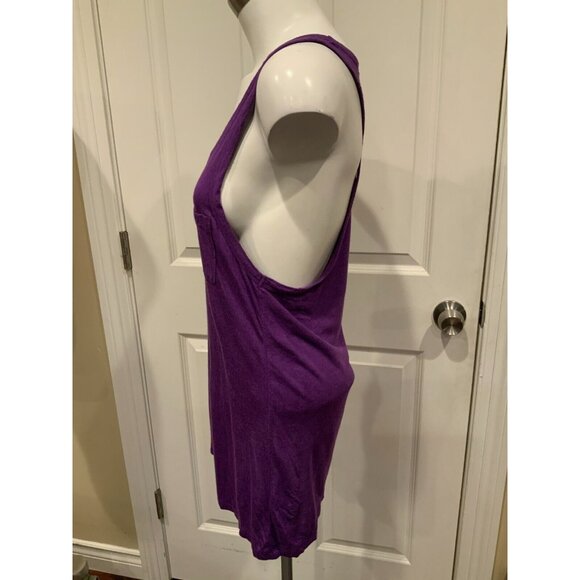 Alexander Wang Purple Racer Back Tank Top W/ Breast Pocket, Size Small - Picture 4 of 6